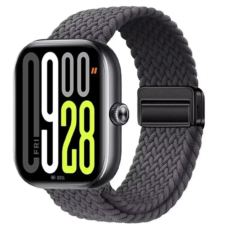 Магнитная петля для Xiaomi Redmi Watch 4 5 Ремешок Регулируемый Плетеный Спортивный Нейлоновый Сменный браслет для Miband 8 pro/9 pro ремешок
