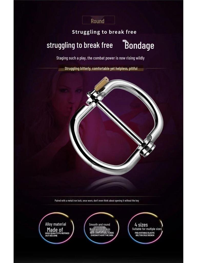 Openable Stainless Steel Handcuffs: Detachable Kinky Restraint Toy for Couples