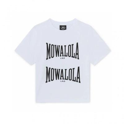 Стиль Mowalola Унисекс Приталенная Белая Хлопковая Футболка с Графикой Уличная Мода Короткий Рукав