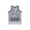 Li Ning Badfive Sports Basketball Series свободный баскетбольный жилет мужской топ белый камуфляж AAYR353-2