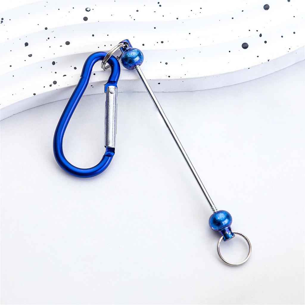 Blank Beadable Keychain Bars DIY Bead Keychain Bar Charms Practical Metal Key Fob Blank for DIY Key Chain Crafts Making