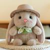 Плюшевый кролик с шляпой Детский подарок Мягкий короткий плюш для детей