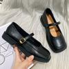 Женские туфли в стиле ретро с мелким носком Оксфорды Повседневные женские кроссовки Британский стиль Квадратный носок Балетки Летние новые кожаные платья в стиле преппи