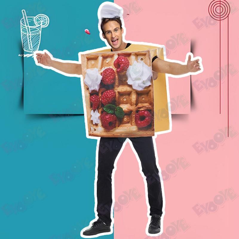 Waffle Costume Adult Unisex Funny Halloween Christmas Party Stage Play Outfit Cosplay Fancy Dress