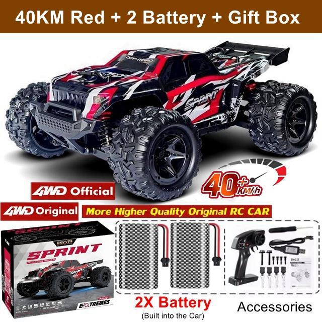 4WD Remote Control Car 40KM/H 50KM/H 80KM/H High Speed Racing Drift Truck 2.4G Radio Off Road 4X4 Super Brushless Fast RC Buggy