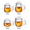 High Borosilicate Glass Tea Three-Piece Cup With Filter Teacup,High Borosilicate Glass Tea Mug Infuser,Separating Glass Teacup