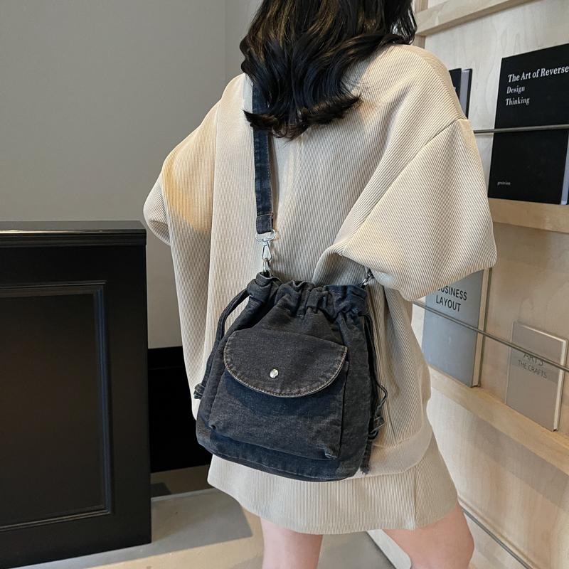 Женская сумка через плечо из денима большой емкости, сумка для путешественников на плечо