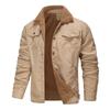 Мужская рабочая куртка на флисовой подкладке Хлопок Повседневная Теплая Осень Зима Верхняя одежда