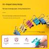 Deli 8554-4 Colored Long Tail Binder Clips