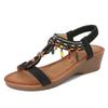 2024Ladiesshoes Bohemian новые модные босоножки со стразами на платформе и танкетке женские туфли