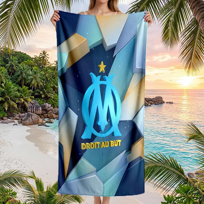 Olympique Lyonnais FC print Quick Dry Beach Towel Microfiber Absorbent Portable Travel Swimming Towel