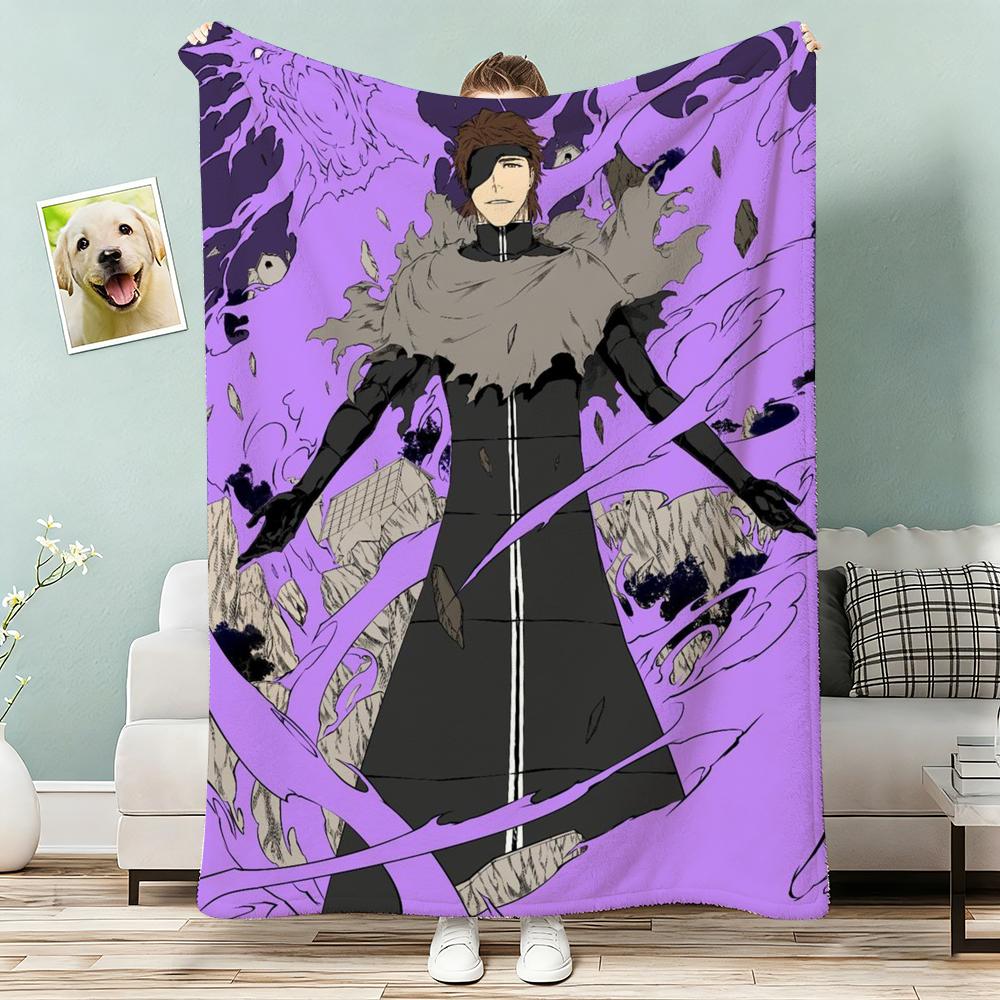 Плед Sosuke Aizen Легкий 240 г Фланелевый Мягкий Для Кожи Для Охлаждения Летом