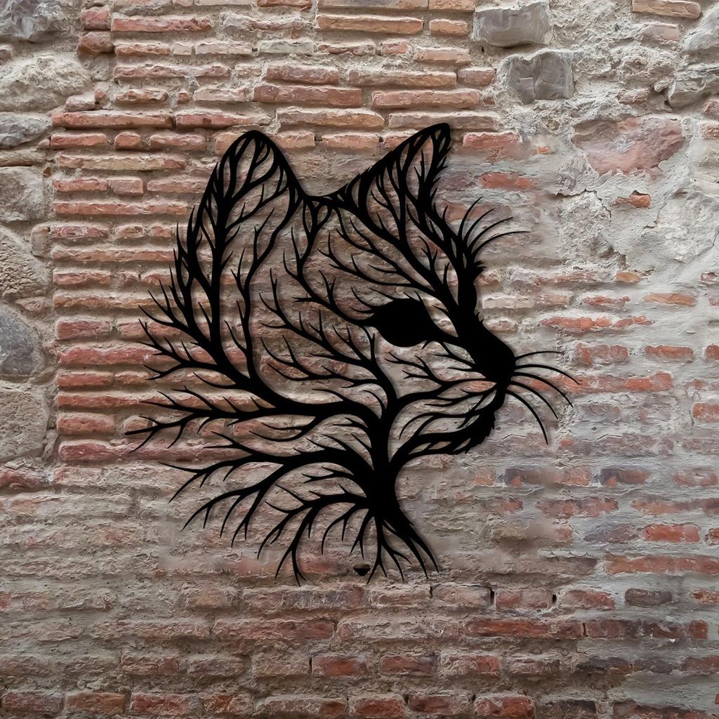 Cat Face Hanging Decoration Wall Metal Decoration Metal Crafts Wall Decoration Hanging Decoration Home Decoration