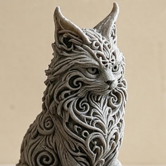 Витрина Фигурка Кошки 3D Печатные Орнаменты Мейн Кун для Декора Стола