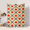 1pc Heart Pattern Blanket Warm, Cozy, And Soft, Suitable for Sofas, Beds, Cars, And Office Use.Perfect for Camping And Travel, Making It a Great Gift