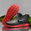 Men Work Chef Shoes Waterproof Oil-proof Kitchen Work Cook Boots Non-slip Ankle Rain Boots Man Hotel Restaurant Safety Footwear