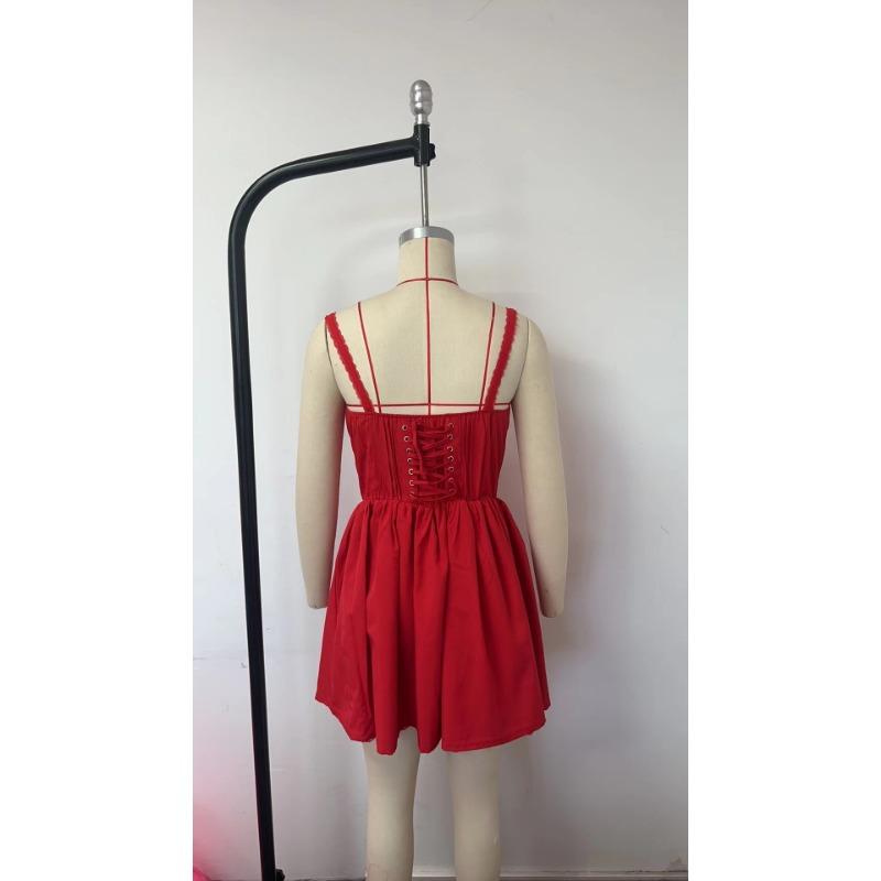 Модное элегантное кружевное платье с подтяжками, женское платье с открытой спиной для выпускного вечера, короткое женское плиссированное повседневное платье А-силуэта, женская одежда