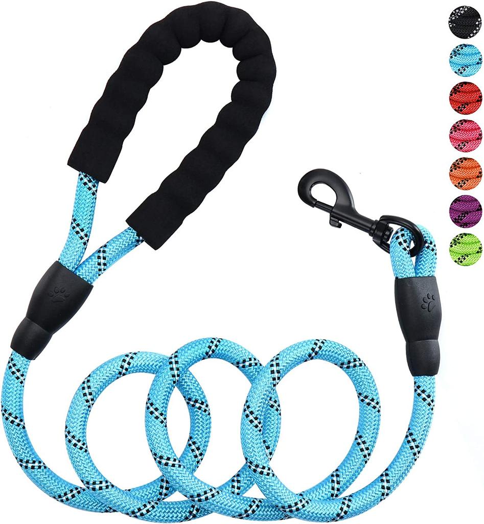 Strong Nylon Dog Leash Pet Leashes with Comfortable Padded Handle Reflective for Small Medium Large Dogs Leash Pull Tow Labrador