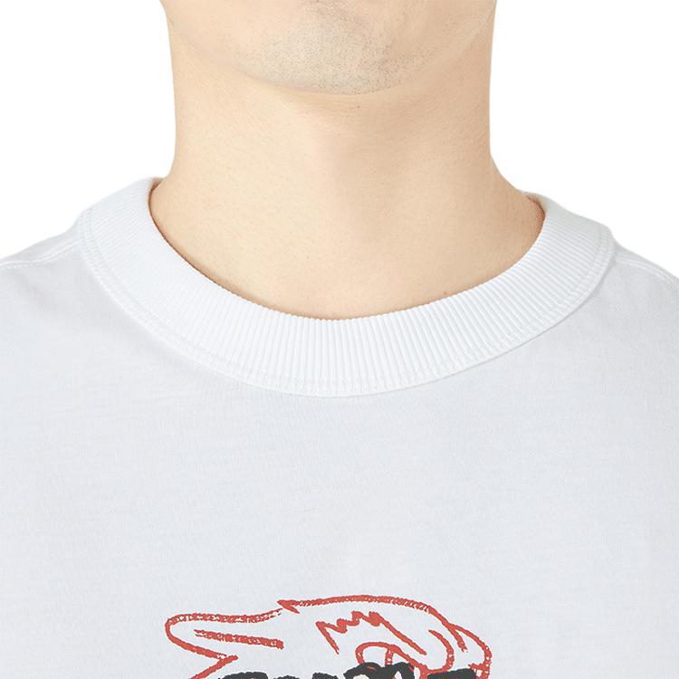 Puma Logo Print Sports Crew Neck Short Sleeve T-Shirt Men Tops White 535411-02