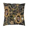 Hot Pink And Gold Baroque Floral Pattern Cushion Cover Sofa Home Decor Square Throw Pillow Case 45x45cm