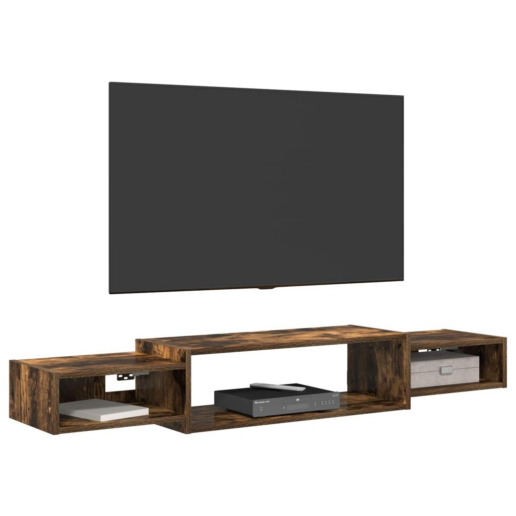 Wall Mounted TV Cabinet Wall Bracket Smoked Oak