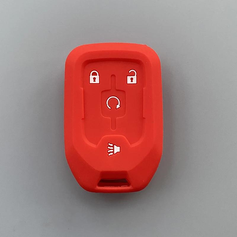 Силиконовый чехол для автомобильного ключа, брелок для Chevrolet Suburban Silverado GMC Terrain Yukon Tahoe Sierra Smart Auto Accessories Key Ring
