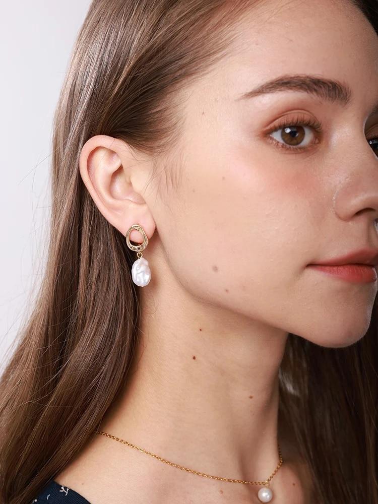 Круглые серьги для женщин, винтажные серьги с жемчугом в стиле панк барокко, серьги из нержавеющей стали, женские ювелирные изделия с искусственным жемчугом, подарок Mujer