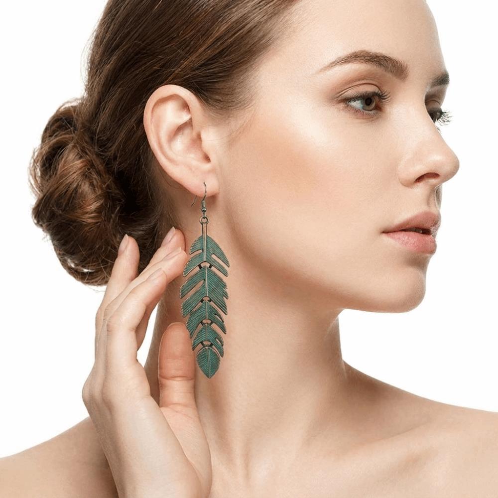 Vintage Hong Kong Style Boho Earrings Retro Metal Ethnic Earrings Dangle Earrings Daily Jewelry