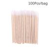 100 шт одноразовые ультра-маленькие ватные тампоны без ворса микрощеточки деревянные ватные палочки тампоны для наращивания ресниц инструменты для удаления клея
