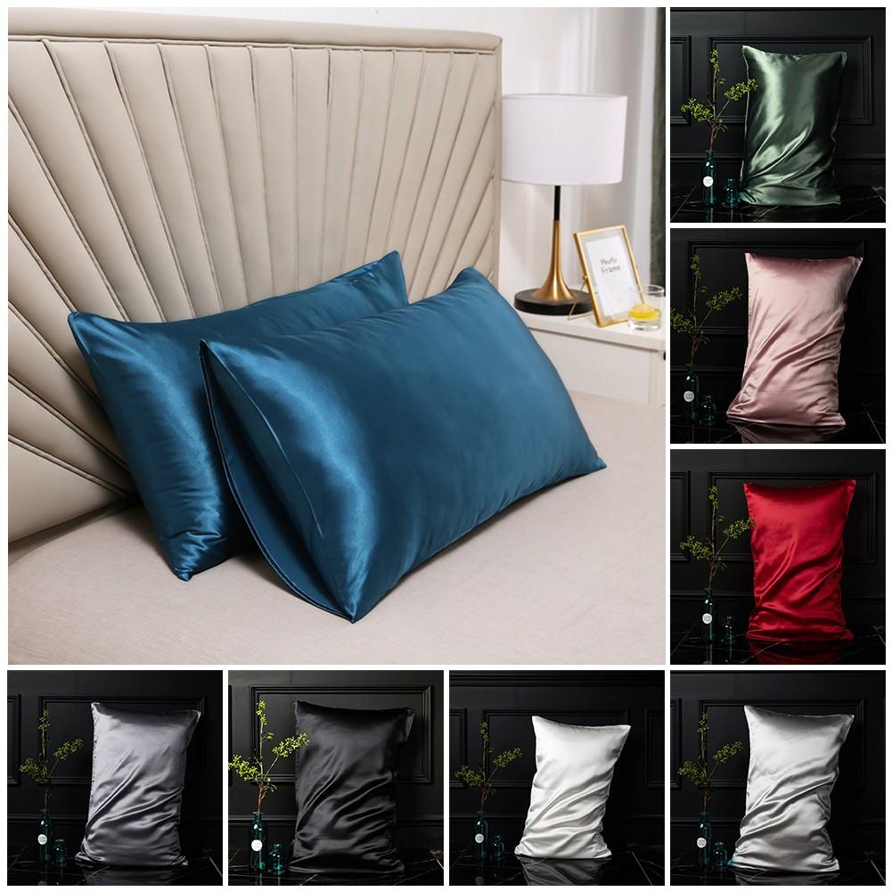 Высококачественная шелковая наволочка, имитация шелковой ткани, варианты цветов