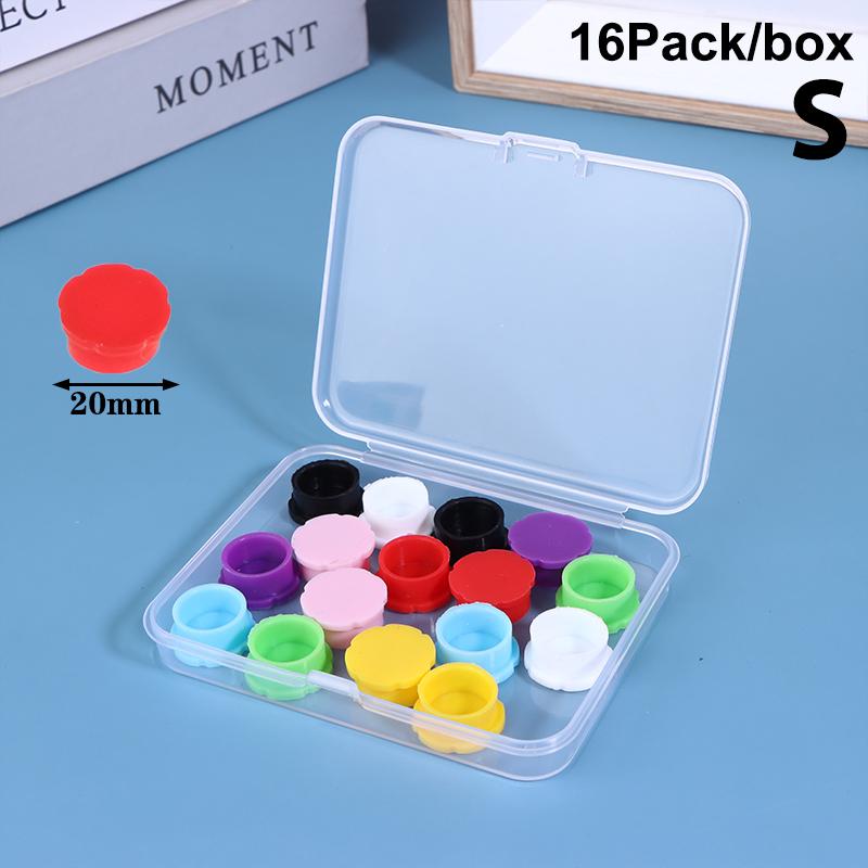 12/16/18Pcs 3/5ML Glass Vials with Protective Vial Caps Leak-Proof Dust-Resistant Lids Cover for Insulin Bottles - Flip Off Caps