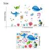 Cartoon Underwater World Wall Stickers Kids Bedroom Bathroom Fish Decals Removable Art Murals PVC Wallpaper Decor
