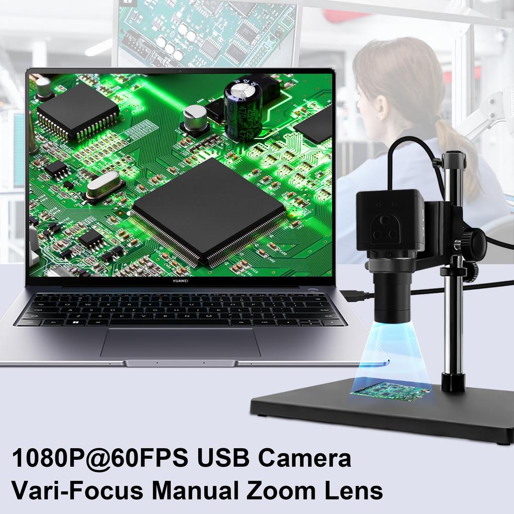 ELP USB Camera 1080P 60fps High Speed 3D Printer Webcam with 10X Optical Manual CS Mount Lightburn PC Computer Slow Motion Camera Plug and Play for