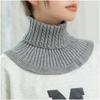 Solid Color Wraps Knitted Bib Warm Scarf Wool Scarf Simple Turtleneck Fake Collar  Autumn Winter