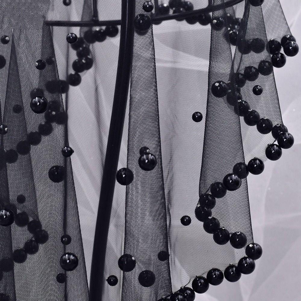 Французские свадебные фаты Жемчуг Бусины Невеста Головная вуаль Мода Фата невесты Аксессуары невесты