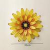 New 3D One Flower Wall Hanging Metal Daisy Wall Decoration Art Courtyard Gate Iron Gate Pendant Fence Decoration Garden Flowers