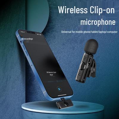 2.4G Двойной петличный микрофон для мобильной и уличной потоковой передачи с шумоподавлением и мониторингом