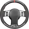MEWANT Steering Wheel Covers Hand Sewing Customized Black PU Carbon Fiber and Suede Car Steering Wheel Wrap for Infiniti FX FX35 FX45 2003-2008