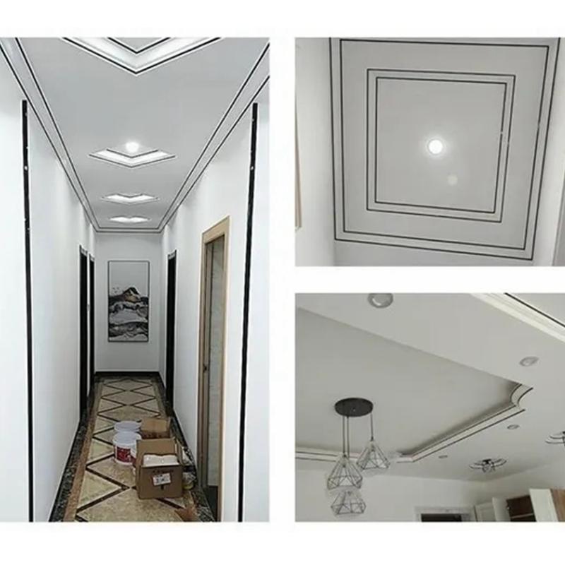 50 м/рулон, самоклеющиеся наклейки для напольной плитки, водостойкая уплотнительная лента для зазора в стене, полоска для напольной плитки, красивая наклейка на шов, украшение стены