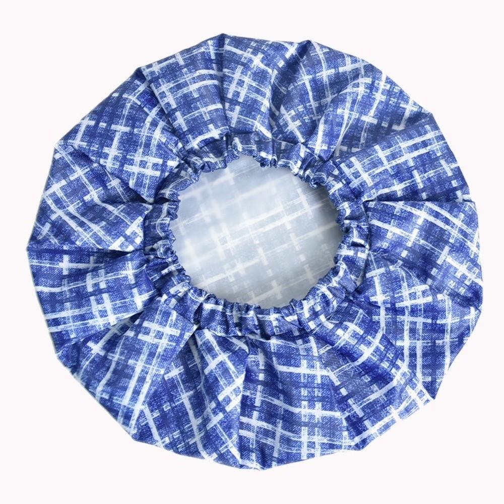 Waterproof Double Layer Bath Cap Anti-Fouling Shampoo Cap Print Hat Shower Cap  Swimming