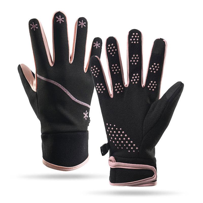 Warm gloves Driving long finger waterproof, non-slip and cold-proof sports touch screen gloves