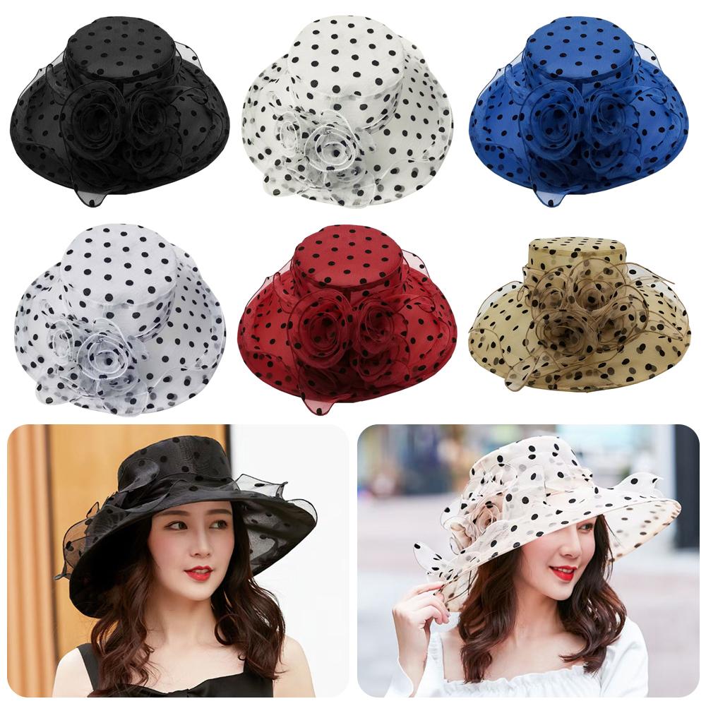 Breathable Sun Hat UV Protection Organza Hat Fascinators Mesh Bucket Hat Outdoor