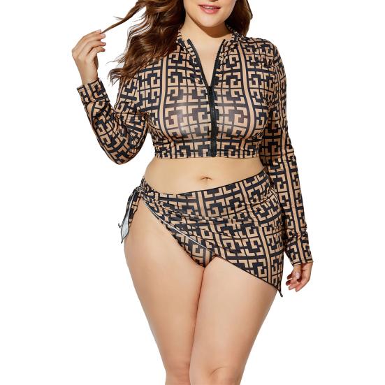 1 комплект летних бикини дышащих модных больших размеров с прозрачным принтом для женщин