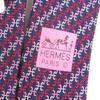 Безупречный галстук HERMES PARENTHESES узор из логотипа H по всей поверхности Морской Розовый Бронзовый Б/у