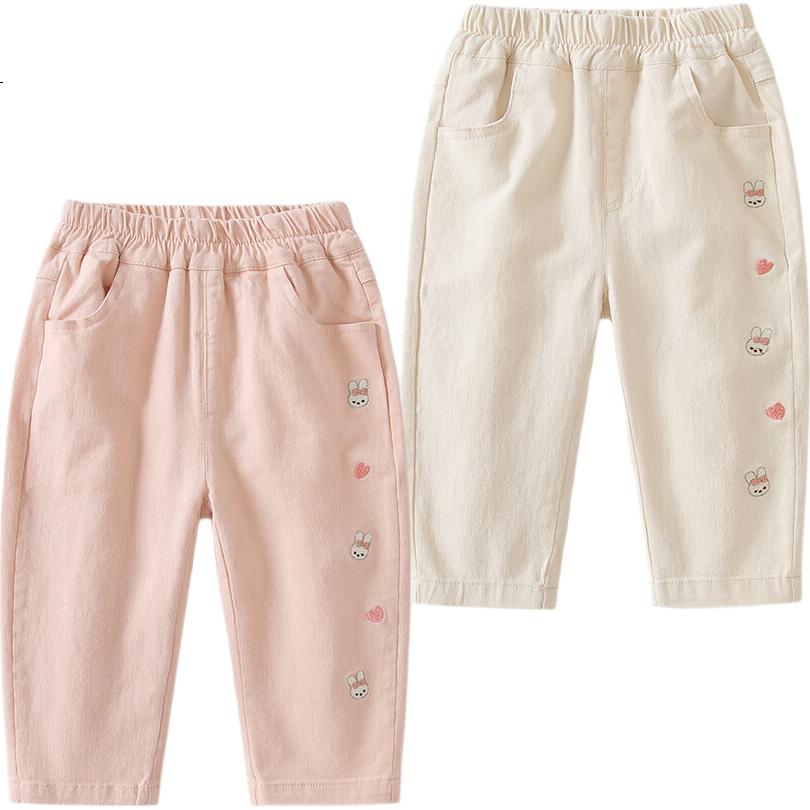 VOONLIE Girls' Pants Spring Collection 2026 New Stylish Children's Casual Trousers Long Pants Baby Versatile Straight-Leg Pants Spring And Autum