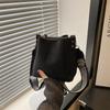Stylish Fall Bucket Bag Unique Design Chic Shoulder Crossbody Handbag In Black Silver Colorful Options