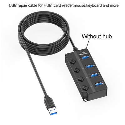 USB A Male 4 Pin Bare Wire USB 2.0 Male Plug to Bare Wire Открытый конец удлинительного кабеля для USB-оборудования Установлено Замена