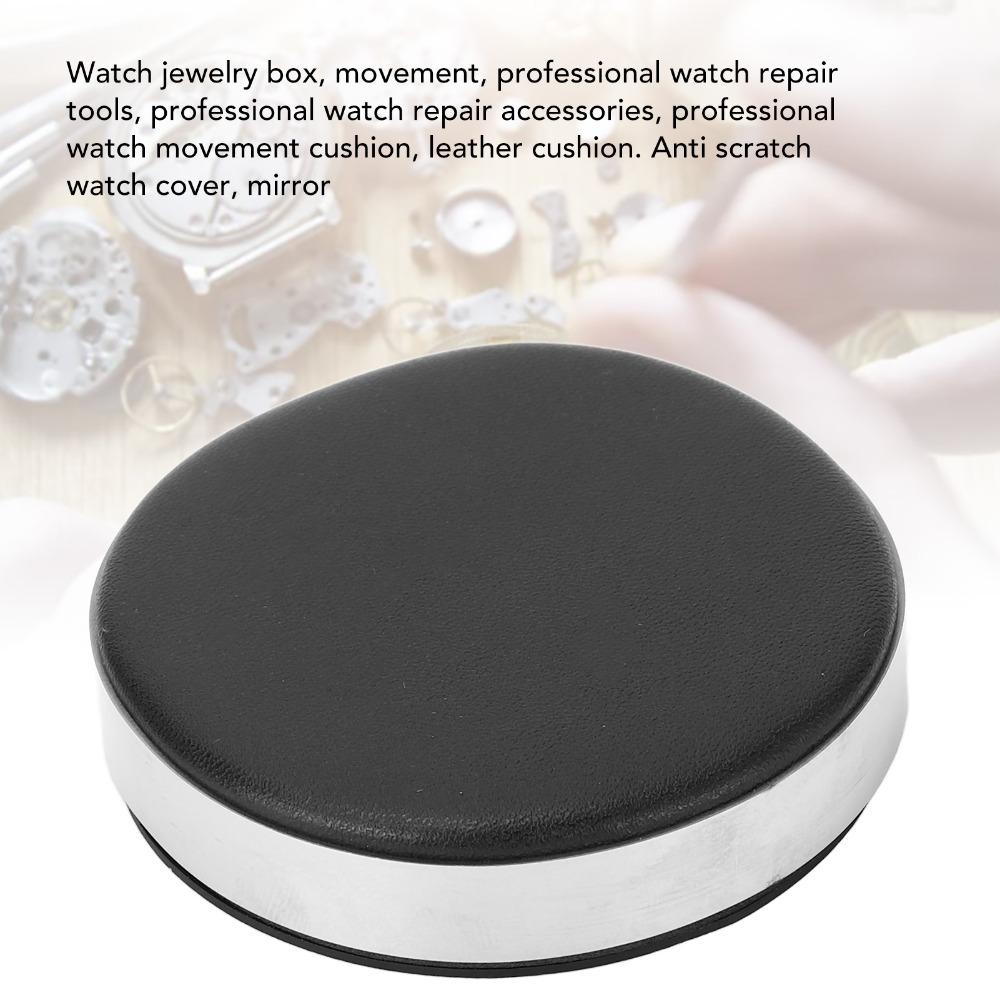 Diameter 7cm Watch Movement Pad PU Leather Watch Case Holder Watch Repair Tool  Movement Changing