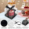 24/48Pcs Cupcake Gift Box Transparent Square Cake Box Container Party Pastry Dessert Baking Packaging Boxes With Ribbon