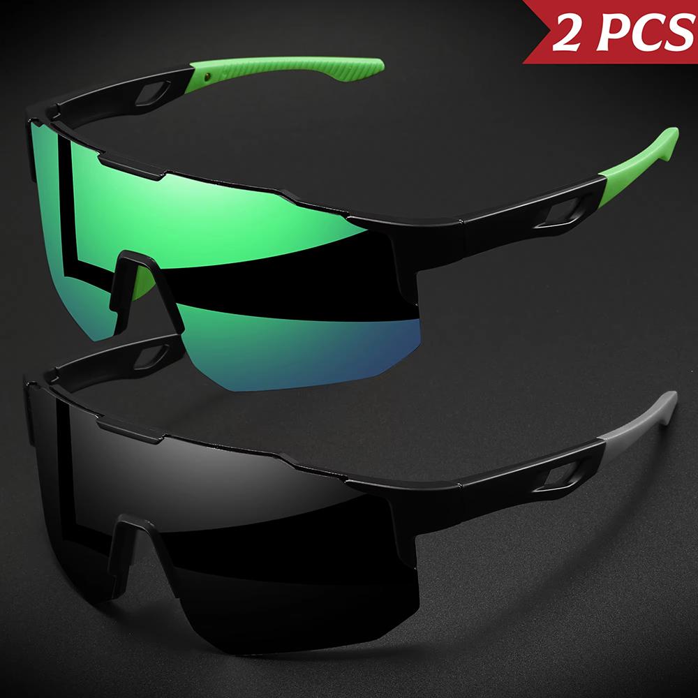 1-3PCS Unisex Oversized Sports Sunglasses UV400 Wraparound Design Colorful Comfort Fit for Cycling Hiking Outdoor Activities 7